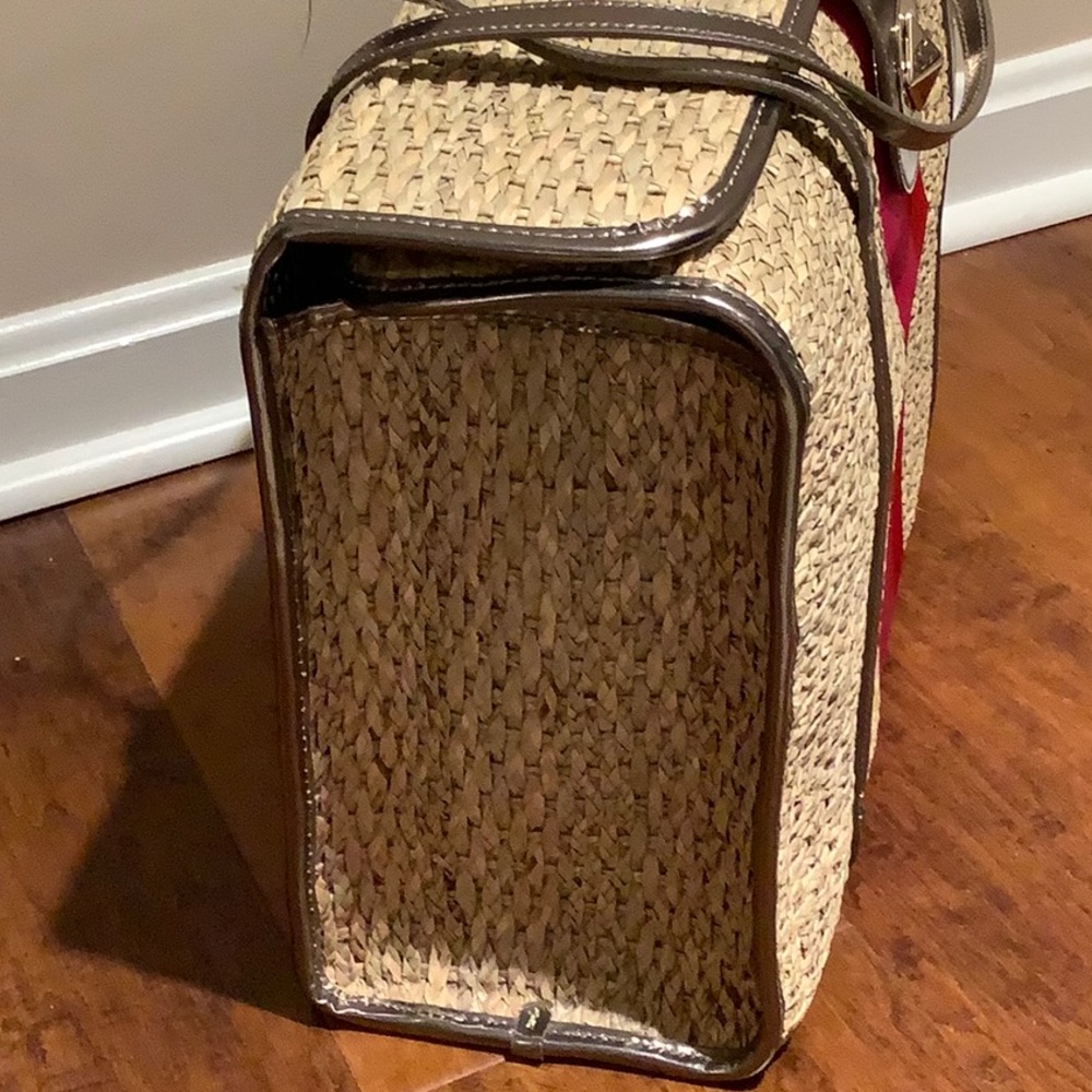 NWT Vintage Kate Spade Large Janna Wicker Tote - Picture 8 of 14